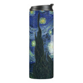 Sterrennacht Vincent van Gogh  Art Monogram Thermosbeker (Gedraaid links)