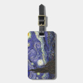 Sterrennacht, Vincent Van Gogh. Bagagelabel (Voorkant verticaal)