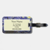 Sterrennacht, Vincent Van Gogh. Bagagelabel (Achterkant horizontaal)