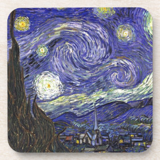 Sterrennacht, Vincent Van Gogh. Bier Onderzetter