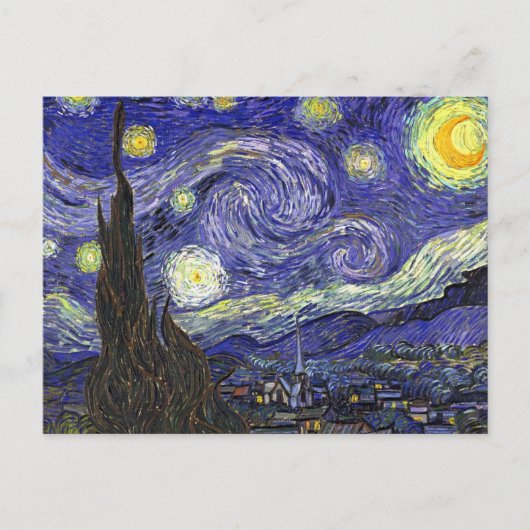 Sterrennacht, Vincent Van Gogh. Briefkaart (Voorkant)
