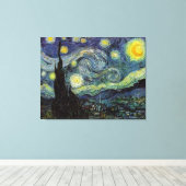 Sterrennacht Vincent van Gogh Canvas Afdruk (Insitu (Houten vloer))