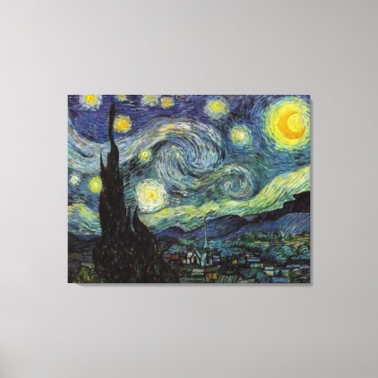 Sterrennacht Vincent van Gogh Canvas Afdruk (Voorkant)