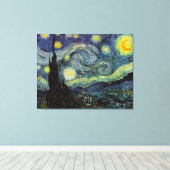 Sterrennacht Vincent van Gogh Canvas Afdruk (Insitu (Houten vloer))