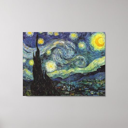 Sterrennacht Vincent van Gogh Canvas Afdruk (Voorkant)