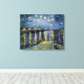 Sterrennacht Vincent van Gogh Canvas Afdruk (Insitu (Houten vloer))