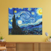 Sterrennacht | Vincent Van Gogh Canvas Afdruk (Insitu (Woonkamer))