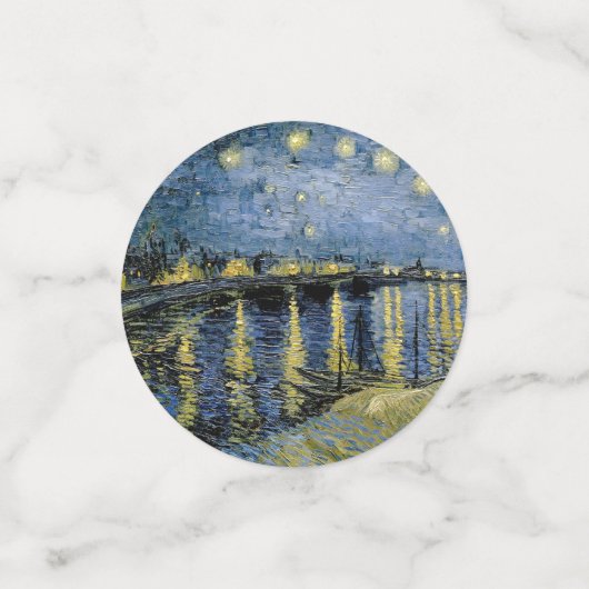 Sterrennacht Vincent van Gogh Confetti (Kleine voorkant)