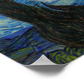 Sterrennacht Vincent Van Gogh Cute Pug Dog Poster (Hoek)