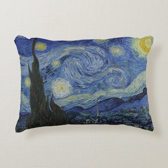 Sterrennacht Vincent van Gogh Decoratief Kussen (Voorkant)