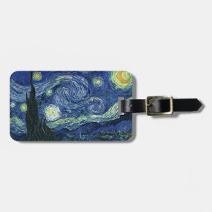 Sterrennacht Vincent van Gogh Fine Art Painting Bagagelabel