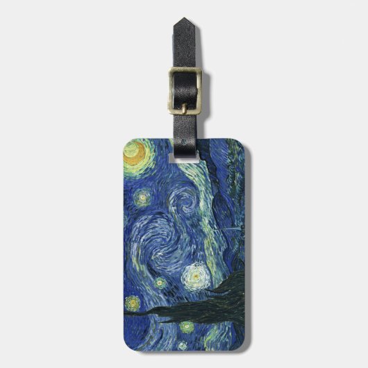 Sterrennacht Vincent van Gogh Fine Art Painting Bagagelabel (Voorkant verticaal)