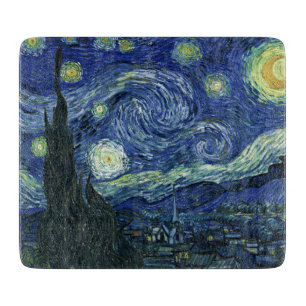 Sterrennacht Vincent van Gogh Fine Art Painting Cu Snijplank