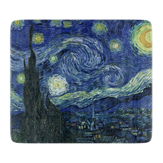 Sterrennacht Vincent van Gogh Fine Art Painting Cu Snijplank (Voorkant)
