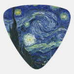 Sterrennacht Vincent van Gogh Fine Art Painting Gitaar Plectrum<br><div class="desc">Vincent van Gogh (Nederlands, 1853 - 1890) Sterrennacht, 1889, Oil on canvas Unframed: 73 × 92 cm (28, 7 × 36, 2 inch) Dit schilderij toont het uitzicht uit het oostwaarts gerichte raam van de asielkamer van Van Gogh op Saint-Rémy-de-Provence, en voegt er aan toe geïdealiseerd dorp. Het is sinds...</div>
