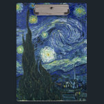 Sterrennacht Vincent van Gogh Fine Art Painting Klembord<br><div class="desc">Vincent van Gogh (Nederlands, 1853 - 1890) Sterrennacht, 1889, Oil on canvas Unframed: 73 × 92 cm (28, 7 × 36, 2 inch) Dit schilderij toont het uitzicht uit het oostwaarts gerichte raam van de asielkamer van Van Gogh op Saint-Rémy-de-Provence, en voegt er aan toe geïdealiseerd dorp. Het is sinds...</div>