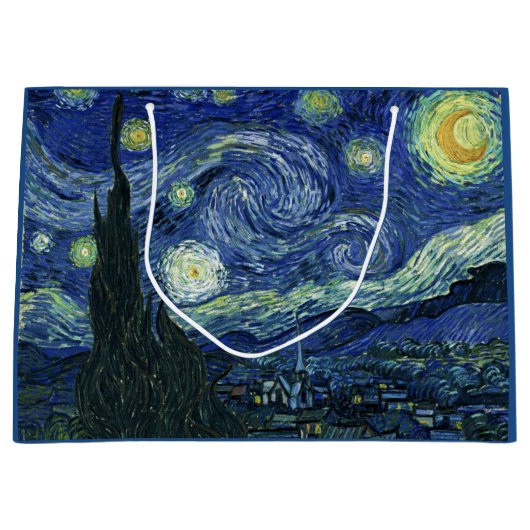 Sterrennacht Vincent van Gogh Fine Art Painting Large Cadeautasje (Voorkant)