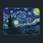 Sterrennacht Vincent van Gogh Fine Art Painting Magneet<br><div class="desc">Vincent van Gogh (Nederlands, 1853 - 1890) Sterrennacht, 1889, Oil on canvas Unframed: 73 × 92 cm (28, 7 × 36, 2 inch) Dit schilderij toont het uitzicht uit het oostwaarts gerichte raam van de asielkamer van Van Gogh op Saint-Rémy-de-Provence, en voegt er aan toe geïdealiseerd dorp. Het is sinds...</div>