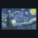Sterrennacht Vincent van Gogh Fine Art Painting Rechthoekige Sticker<br><div class="desc">Vincent van Gogh (Nederlands, 1853 - 1890) Sterrennacht, 1889, Oil on canvas Unframed: 73 × 92 cm (28, 7 × 36, 2 inch) Dit schilderij toont het uitzicht uit het oostwaarts gerichte raam van de asielkamer van Van Gogh op Saint-Rémy-de-Provence, en voegt er aan toe geïdealiseerd dorp. Het is sinds...</div>