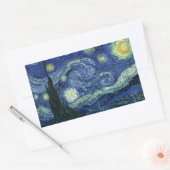 Sterrennacht Vincent van Gogh Fine Art Painting Rechthoekige Sticker (Envelop)