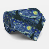 Sterrennacht Vincent van Gogh Fine Art Painting Stropdas (Opgerold)