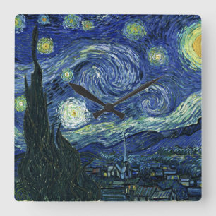 Sterrennacht Vincent van Gogh Fine Art Painting Vierkante Klok
