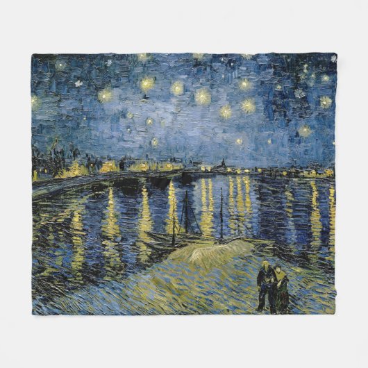 Sterrennacht Vincent van Gogh Fleece Deken (Voorkant (Horizontaal))