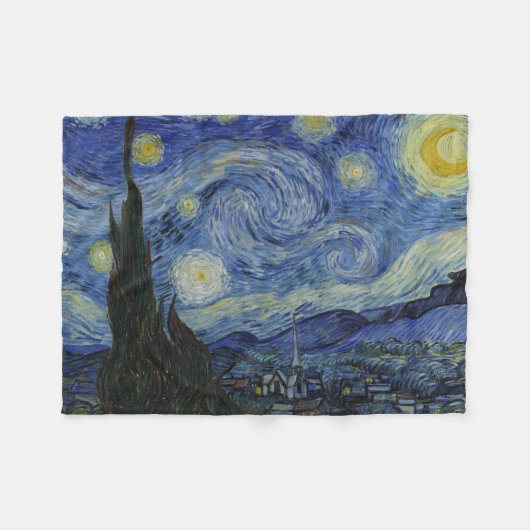 Sterrennacht Vincent van Gogh Fleece Deken (Voorkant (Horizontaal))