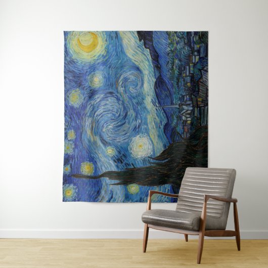 Sterrennacht Vincent van Gogh GalleryHD Fine Art Wandkleed (In situ)