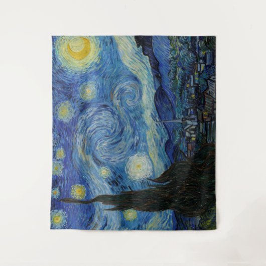 Sterrennacht Vincent van Gogh GalleryHD Fine Art Wandkleed (Voorkant)