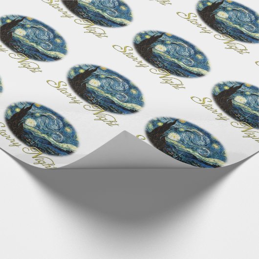 Sterrennacht, Vincent van Gogh gift Cadeaupapier (Hoek)