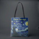 Sterrennacht Vincent van Gogh Impressionist Art Tote Bag<br><div class="desc">Vincent van Gogh (Nederlands, 1853 - 1890) Sterrennacht, 1889, Olieverf op doek Niet ingelijst: 73 × 92 cm (28, 7 × 36, 2 in) Dit schilderij toont het uitzicht uit het oostelijke venster van Van Goghs asielkamer in Saint-Rémy-de-Provence, voegde hij er een geïdealiseerd dorpje aan toe. Het bevindt zich sinds...</div>