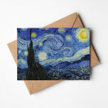 Sterrennacht | Vincent van Gogh Kaart<br><div class="desc">Sterrennacht (1889) van de Nederlandse kunstenaar Vincent Van Gogh. Origineel kunstwerk is een olie op doek die een energieke post-impressionistische nachtelijke hemel in huiden van blauw en geel weergeeft. Gebruik de ontwerphulpmiddelen om douanetekst toe te voegen of het afbeelding te personaliseren.</div>
