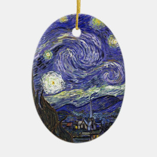 Sterrennacht, Vincent Van Gogh. Keramisch Ornament