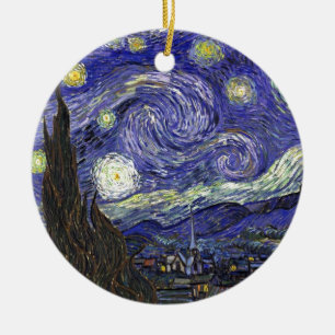 Sterrennacht, Vincent Van Gogh. Keramisch Ornament