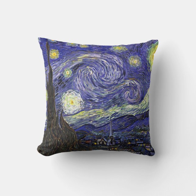 Sterrennacht, Vincent Van Gogh. Kussen (Voorkant)