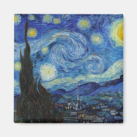 Sterrennacht Vincent van Gogh Magneet (Voorkant)