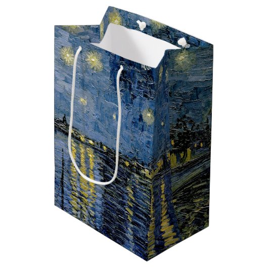 Sterrennacht Vincent van Gogh Medium Cadeauzakje (Voorkant Gekanteld)