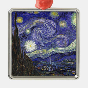 Sterrennacht, Vincent Van Gogh. Metalen Ornament