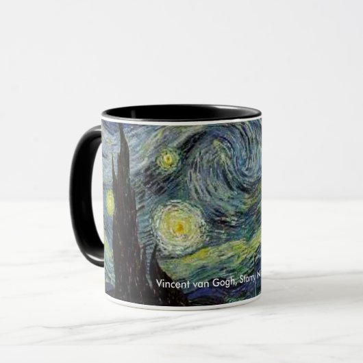 Sterrennacht Vincent van Gogh Mok (Voorkant links)