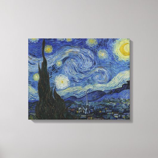 Sterrennacht Vincent van Gogh Painting Canvas Afdruk (Voorkant)