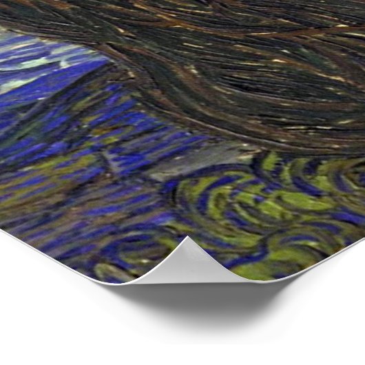 Sterrennacht, Vincent Van Gogh. Poster (Hoek)