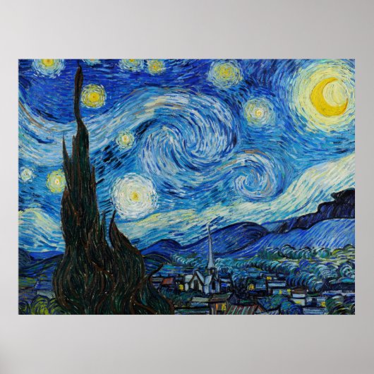 Sterrennacht Vincent Van Gogh   Poster (Voorkant)