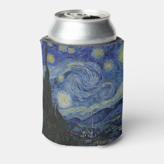 Sterrennacht Vincent van Gogh Schilderij Custom Blikjeskoeler (Blikje Achterkant)