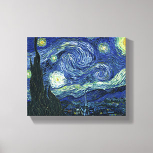 Sterrennacht Vincent van Gogh  schilderkunst Canvas Afdruk