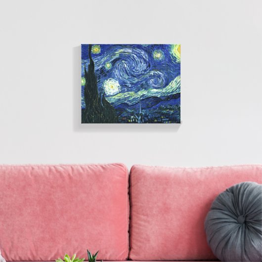Sterrennacht Vincent van Gogh  schilderkunst Canvas Afdruk (Insitu (Woonkamer))
