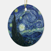 Sterrennacht Vincent van Gogh  schilderkunst Keramisch Ornament (Links)