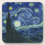 Sterrennacht Vincent van Gogh  schilderkunst Onderzetter<br><div class="desc">Vincent van Gogh (Nederlands, 1853 - 1890) Sterrennacht, 1889, Oil on canvas Unframed: 73 × 92 cm (28, 7 × 36, 2 inch) Dit schilderij toont het uitzicht uit het oostwaarts gerichte raam van de asielkamer van Van Gogh op Saint-Rémy-de-Provence, en voegt er aan toe geïdealiseerd dorp. Het is sinds...</div>