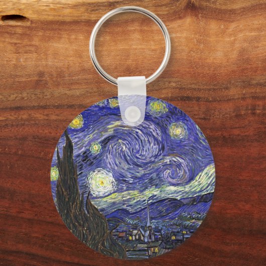 Sterrennacht, Vincent Van Gogh. Sleutelhanger (Voorkant)