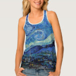 Sterrennacht Vincent van Gogh Tanktop<br><div class="desc">Vincent Willem van Gogh (30 maart 1853 - 29 juli 1890) was een Nederlandse postimpressionist schilder die een van de beroemdste en invloedrijkste figuren in de geschiedenis van de Westerne kunst is. In iets meer dan 10 jaar creëerde hij ongeveer 2.100 kunstwerken, waaronder ongeveer 860 olieschilderijen, waarvan het grootste deel...</div>